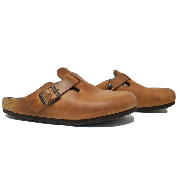 Birkenstock Shoes - Birkenstock Womens Boston Antique Brown Mules
